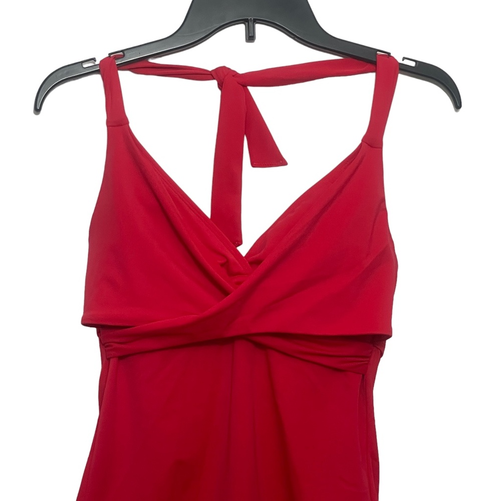 Athleta 34B Halter Red Bathing Suit top (could just be a top) Padded (removable) - Picture 5 of 6